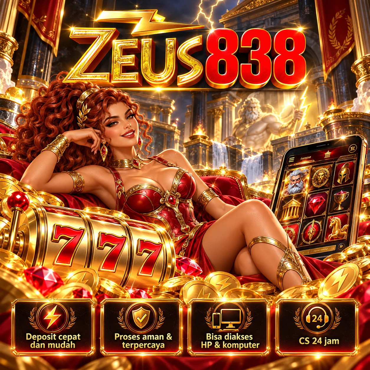 Banner ZEUS838 PRO persegi untuk artikel beranda